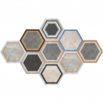 GẠCH BÔNG MEN GỐM LỤC GIÁC MIX GHEXM 26092